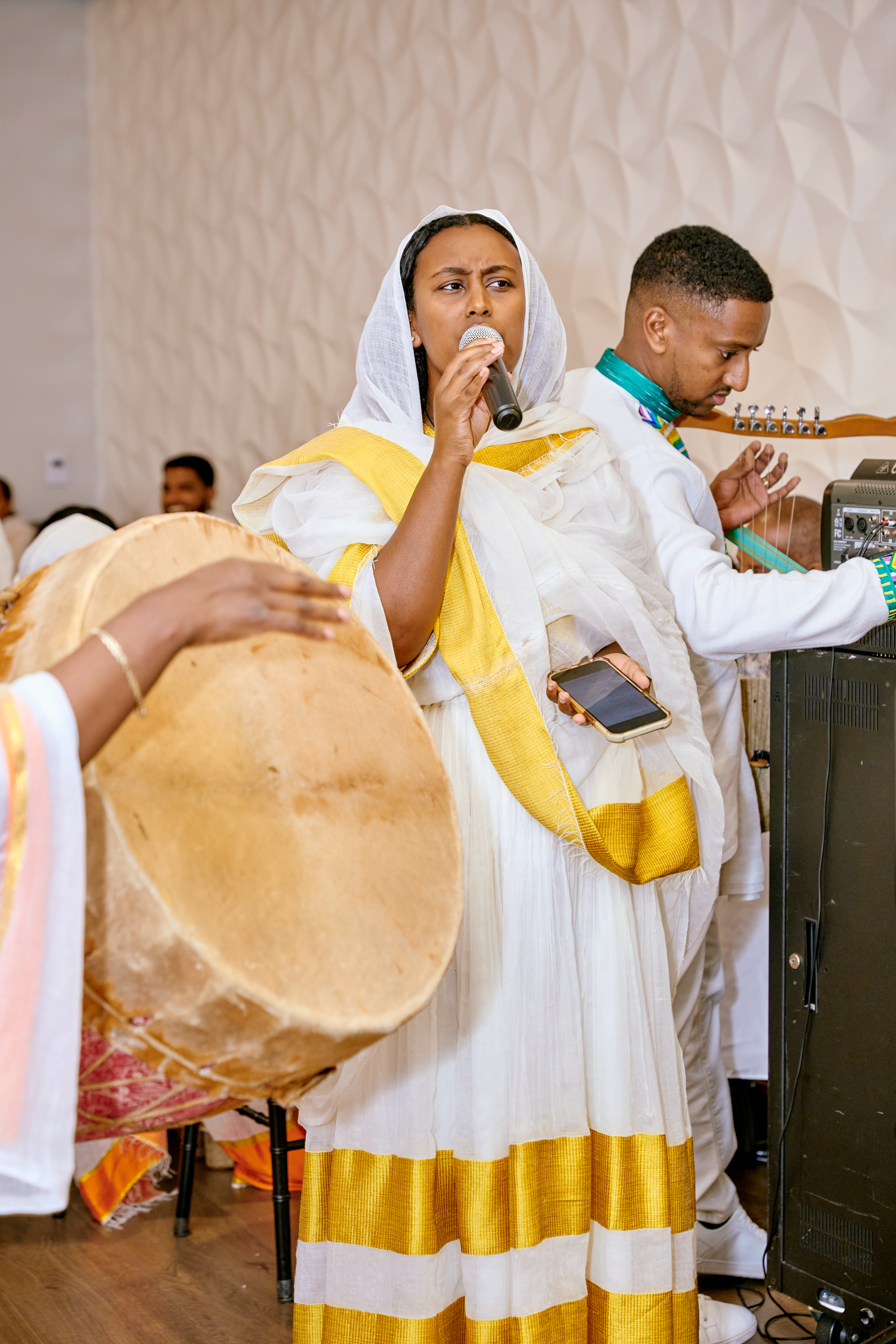 Corporate gala in grand ballroom